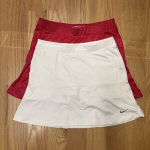 Nike Women's White and Pink Golf Skort